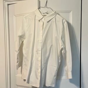 L.L. Bean Women’s Wrinkle-Free White Dress Shirt (3/4 sleeves)